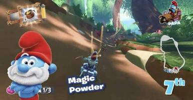 《蓝精灵卡丁车》公开游戏中魔法道具演示视频